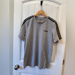Adidas Originals 3 Stripe T-Shirt in Gray